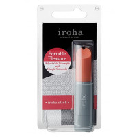 Віброкуля у вигляді помади Iroha Stick Tenga, медичний силікон, помаранчева з сірим