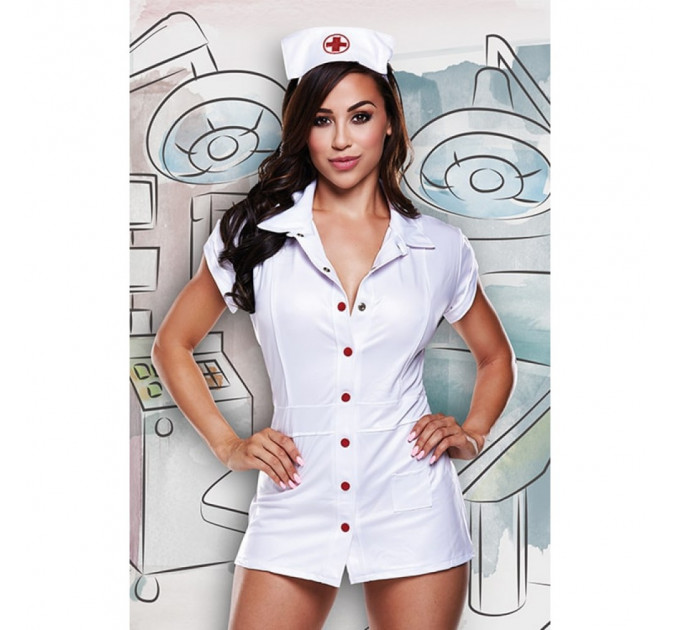Игровой костюм медсестры NURSES COAT WITH RED DETAILS AND HAT, OS