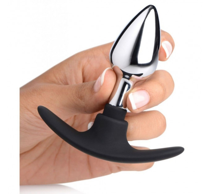 Анальная металлическая пробка Master Series Dark Invader Anal Plug Metal, Small