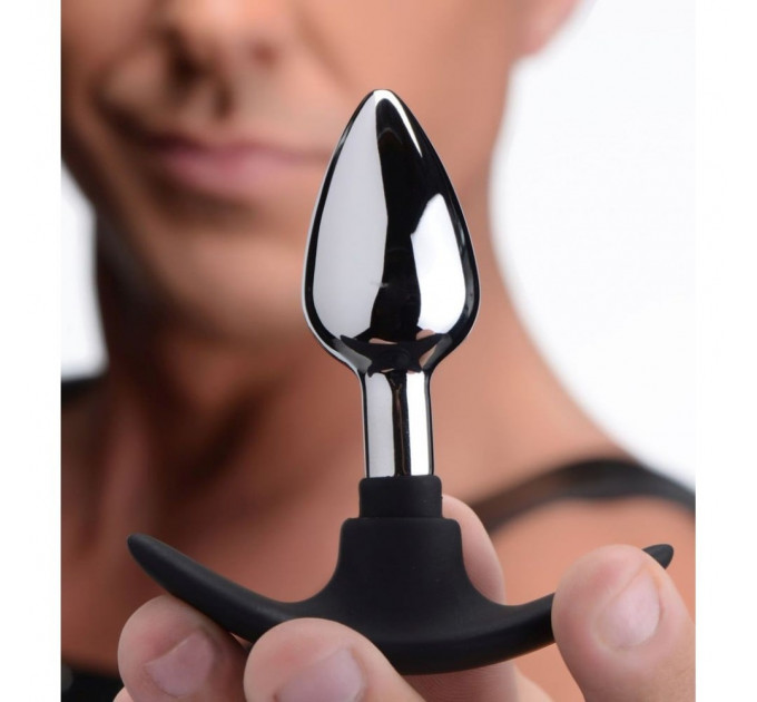 Анальная металлическая пробка Master Series Dark Invader Anal Plug Metal, Small