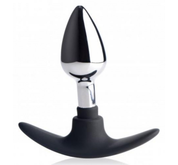 Анальная металлическая пробка Master Series Dark Invader Anal Plug Metal, Small