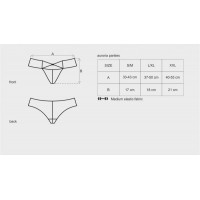 Трусики синие Obsessive AURORIA Panties L/XL