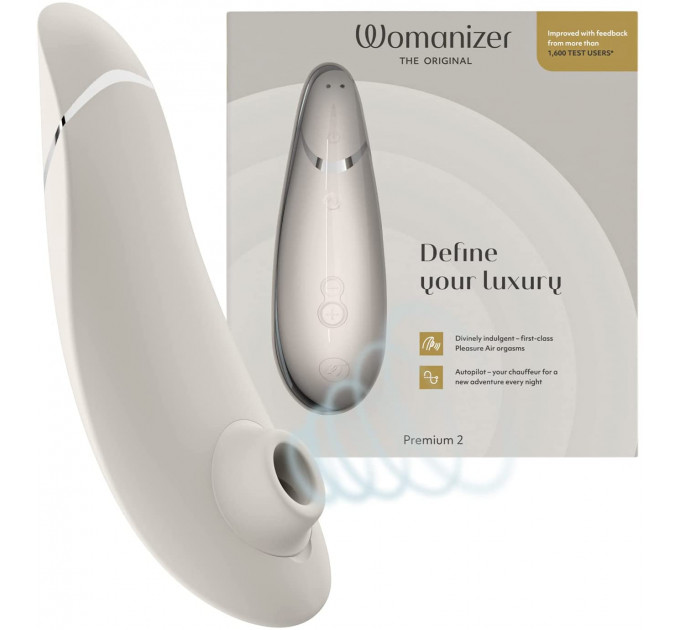 Вакуумный клиторальный стимулятор Womanizer Premium 2 Gray