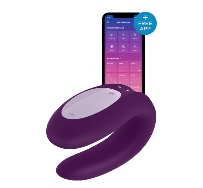 Вибромассажер для пар SATISFYER DOUBLE JOY PURPLE