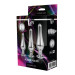Набор анальных пробок конической формы Dream Toys GLEAMING LOVE PLEASURE SET SILVER