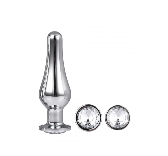 Набор анальных пробок конической формы Dream Toys GLEAMING LOVE PLEASURE SET SILVER