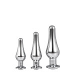 Набор анальных пробок конической формы Dream Toys GLEAMING LOVE PLEASURE SET SILVER