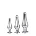 Набор анальных пробок конической формы Dream Toys GLEAMING LOVE PLEASURE SET SILVER
