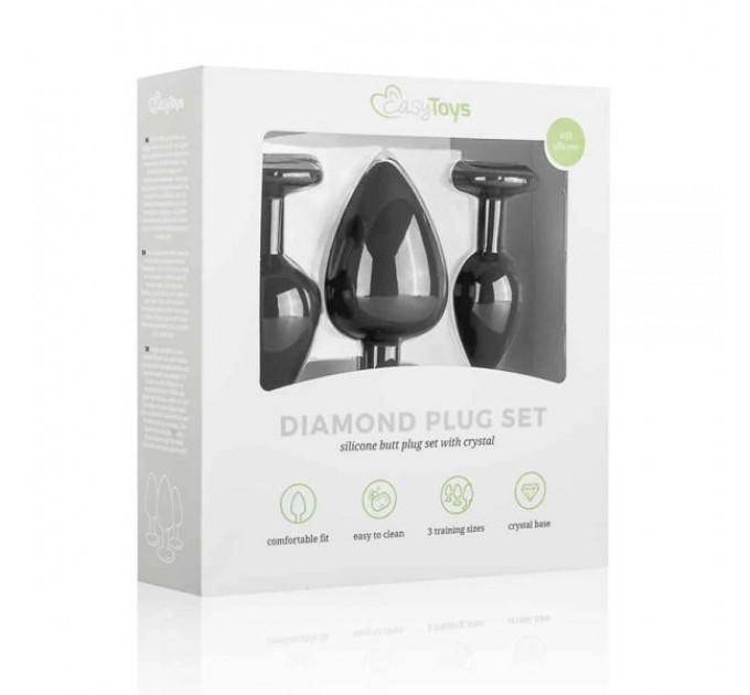 Набор анальных пробок Anal Diamond plug, Black