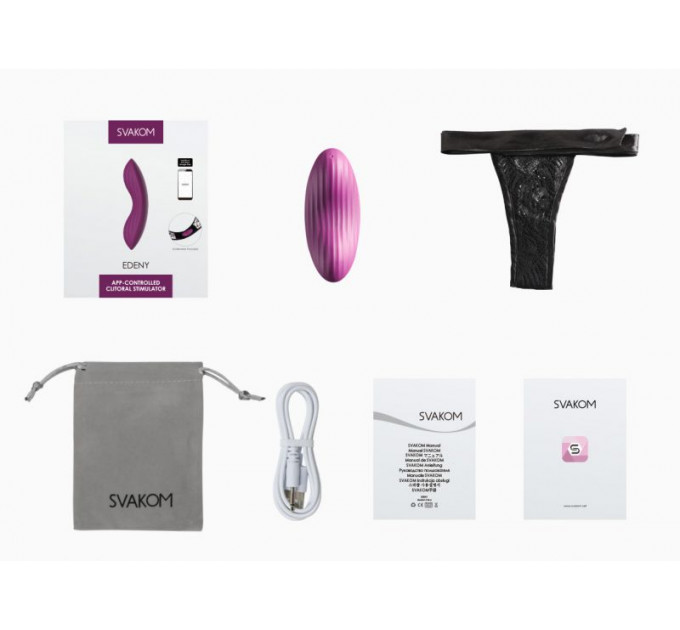 Вибратор с трусиками и функцией управления смартфоном Svakom Edeny Violet