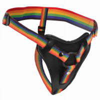 Трусики для страпону райдужні Strap U Take the Rainbow Universal