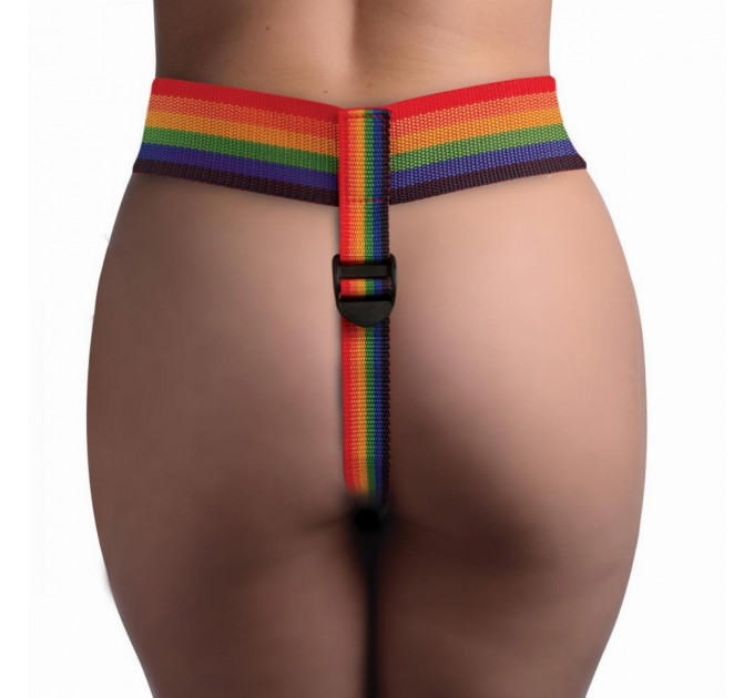 Трусики для страпону райдужні Strap U Take the Rainbow Universal