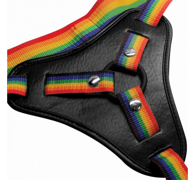 Трусики для страпону райдужні Strap U Take the Rainbow Universal