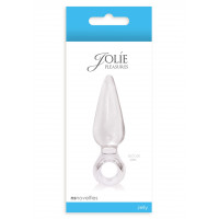 Анальная пробка со стоппером в виде кольца NS Novelties Jolie Pleasures Jelly Plug, прозрачный, Mini