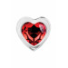 Анальна пробка скляна M ADAM ET EVE RED HEART GEM GLASS PLUG MEDIUM