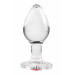 Анальна пробка скляна M ADAM ET EVE RED HEART GEM GLASS PLUG MEDIUM