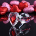 Анальна пробка скляна M ADAM ET EVE RED HEART GEM GLASS PLUG MEDIUM