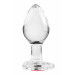 Анальна пробка скляна M ADAM ET EVE RED HEART GEM GLASS PLUG MEDIUM