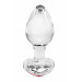Анальна пробка скляна M ADAM ET EVE RED HEART GEM GLASS PLUG MEDIUM