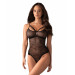 Боди Obsessive 818-TED-1 черный с вышивкой S/M