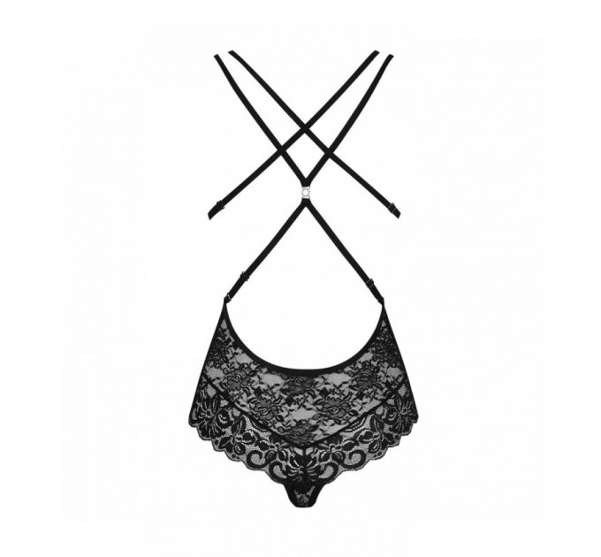 Боди c чашечками на косточках Obsessive 860-TED - 1, черный, L/XL