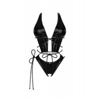 Боді вінілове Obsessive Cordellis crotchless teddy O/S
