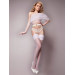 Панчохи білі Ballerina's Secret 20 den з мереживним верхом, L/XL