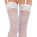 Чулки белые Sheer Stockings O/S