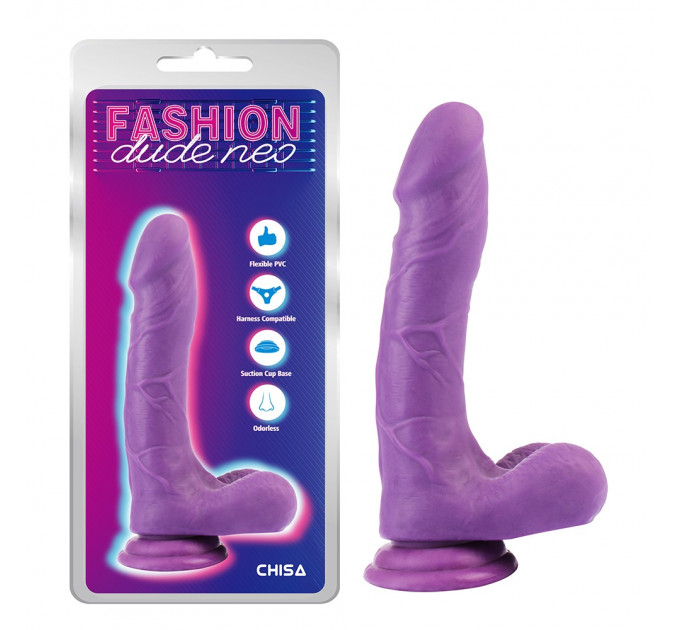 Фаллоимитатор реалистичный Chisa Fashion Dude Neo Dual Density, фиолетовый