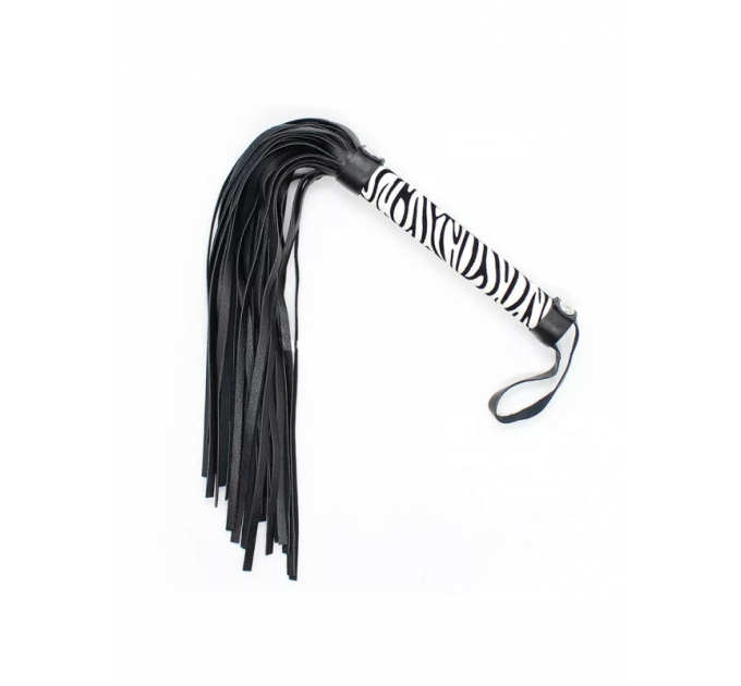 Флоггер DS Fetish Leopard flogger M black/white