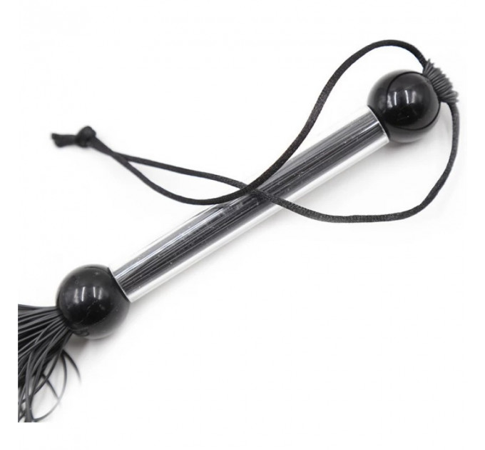 Кнут черный, прозрачная ручка FLOGGER, 39 см