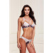 Комплект Baci Lingerie с кружевом и открытым доступом, цветочный узор, S/M