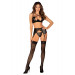 Комплект латексный с поясом для чулков Obsessive Norides 3-pcs set XS/S