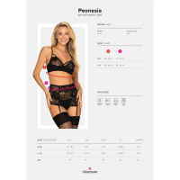 Комплект Obsessive Peonesia 3 предмета L/XL