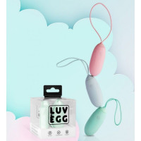 Виброяйцо с дистанционным пультом Luv Egg, силиконовое, зеленое, 6.5 х 3.5 см