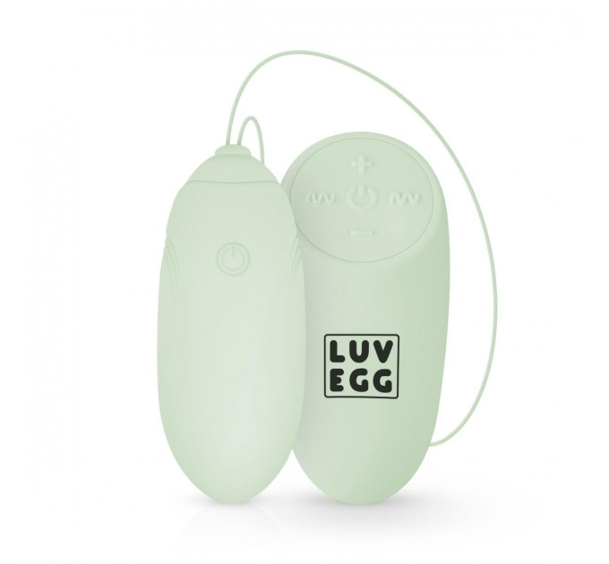 Виброяйцо с дистанционным пультом Luv Egg, силиконовое, зеленое, 6.5 х 3.5 см