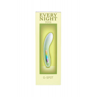 Мини вибратор для точки G Every Night Toys с цветным светодиодом, градиент зеленый