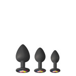 Набор анальных пробок силикон NS Novelties GLAMS SPADES TRAINER KIT BLACK