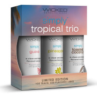 Набір ароматизованих лубрикантів Wicked Simply Tropical Trio Kit, 3 шт.