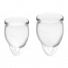 Набор менструальных чаш Satisfyer Feel Confident Menstrual Cup 15 мл и 20 мл, прозрачные