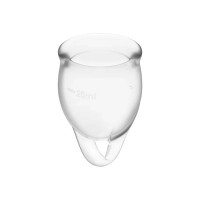 Набір менструальних чаш Satisfyer Feel Confident Menstrual Cup 15 мл та 20 мл, прозорі