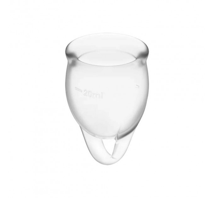 Набор менструальных чаш Satisfyer Feel Confident Menstrual Cup 15 мл и 20 мл, прозрачные