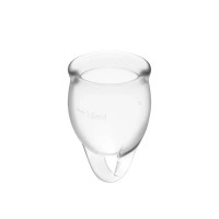 Набір менструальних чаш Satisfyer Feel Confident Menstrual Cup 15 мл та 20 мл, прозорі