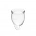 Набор менструальных чаш Satisfyer Feel Confident Menstrual Cup 15 мл и 20 мл, прозрачные