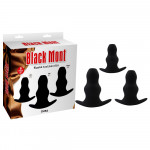 Набор анальных тоннелей Chisa Black Mont Rippled Anal Juicer Kit, черный