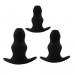 Набор анальных тоннелей Chisa Black Mont Rippled Anal Juicer Kit, черный
