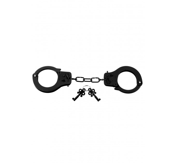 Наручники металлические Pipedream Fetish Designe с ключами, черные
