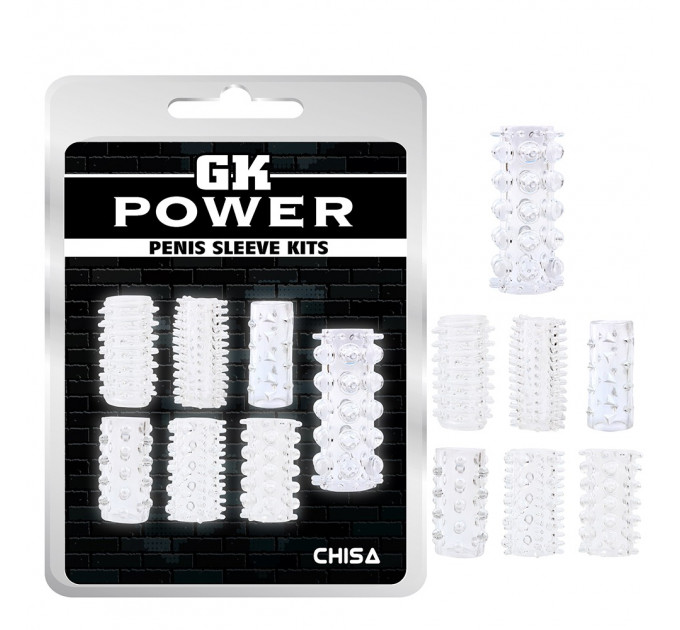 Насадка на член Chisa GK Power Penis Sleeve Kits рельефная с открытой головкой (цена за 1шт)