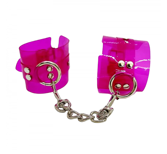 Наручники DS Fetish Handcuffs transparent, розовый
