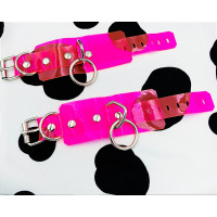 Наручники DS Fetish Handcuffs transparent, розовый